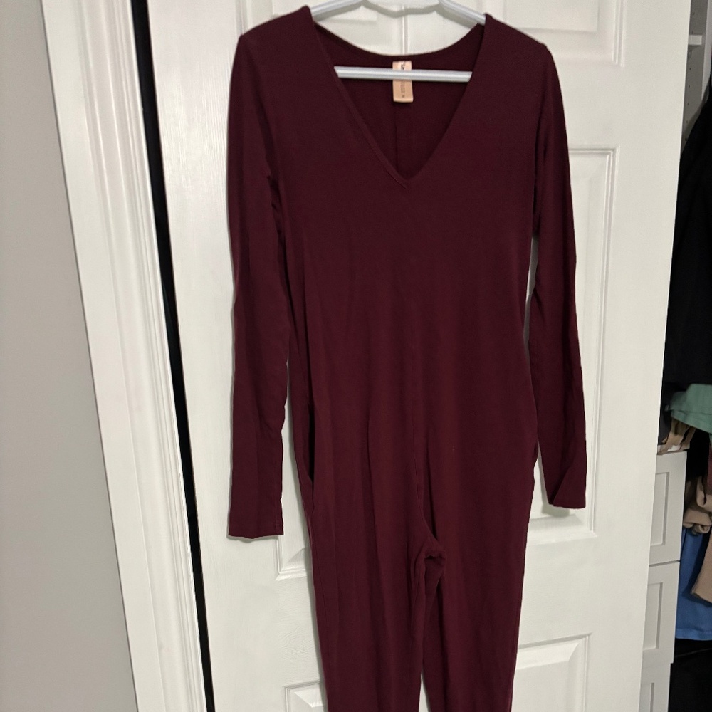 Smash + Tess Burgundy Jumpsuit